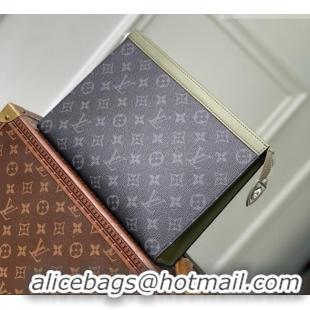 Reasonable Price Louis Vuitton Pochette Voyage in Monogram Eclipse Canvas M28841 Khaki Green/Black 2026