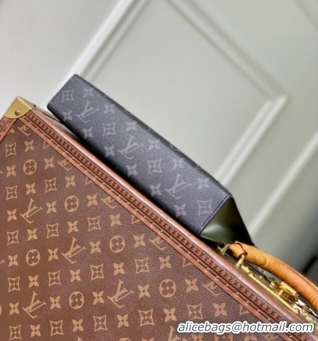 Reasonable Price Louis Vuitton Pochette Voyage in Monogram Eclipse Canvas M28841 Khaki Green/Black 2026