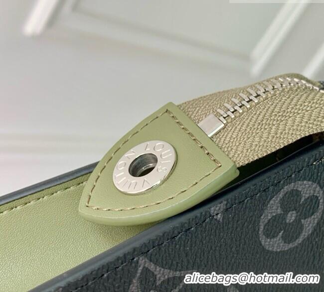 Reasonable Price Louis Vuitton Pochette Voyage in Monogram Eclipse Canvas M28841 Khaki Green/Black 2026