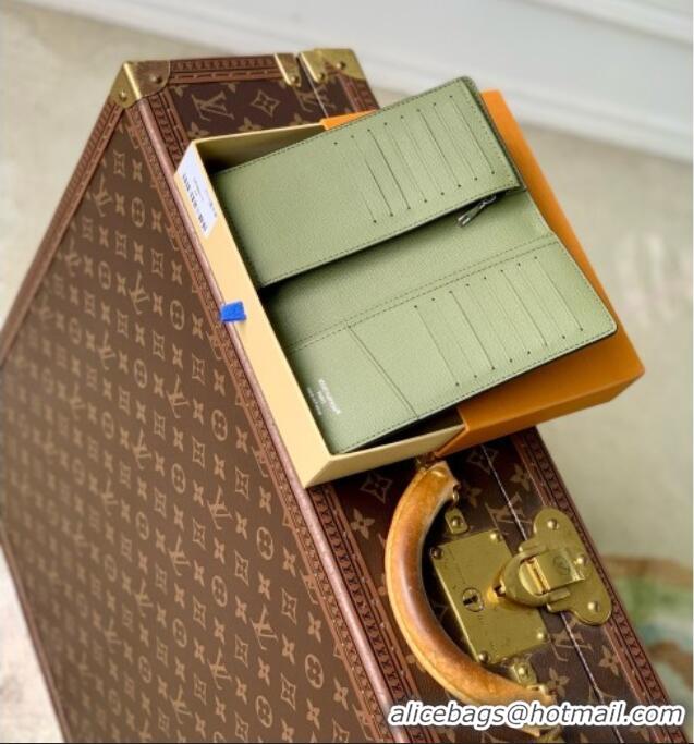 Best Quality Louis Vuitton Brazza Wallet in Monogram Eclipse Canvas M28815 Khaki Green/Black 2026