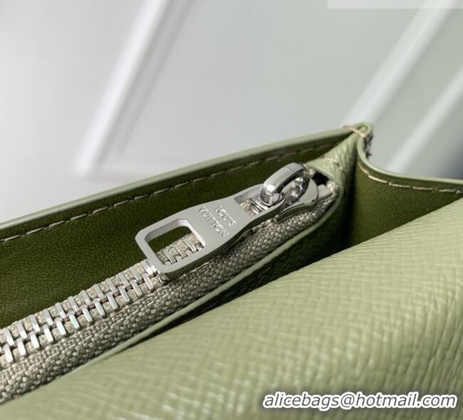 Best Quality Louis Vuitton Brazza Wallet in Monogram Eclipse Canvas M28815 Khaki Green/Black 2026