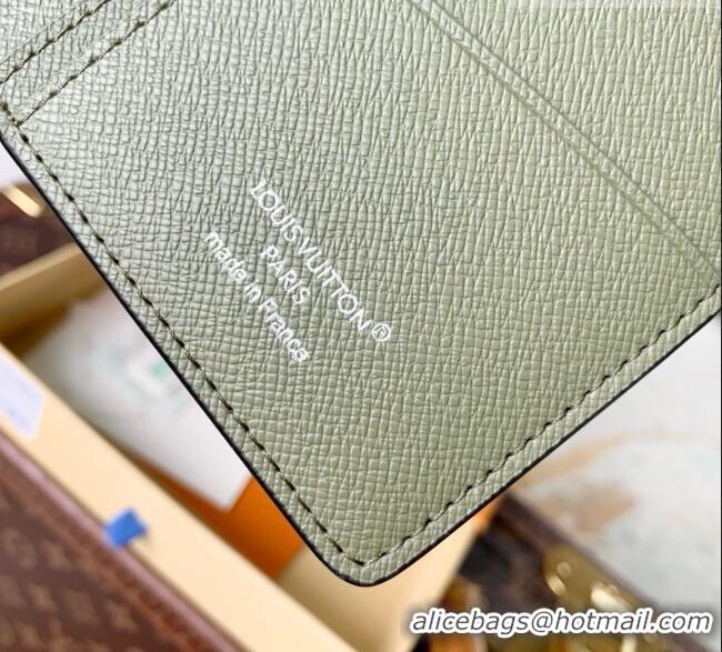 Best Quality Louis Vuitton Brazza Wallet in Monogram Eclipse Canvas M28815 Khaki Green/Black 2026