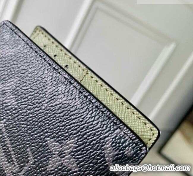 Pretty Style Louis Vuitton Slender Wallet in Monogram Eclipse Canvas M28644 Khaki Green/Black 2026