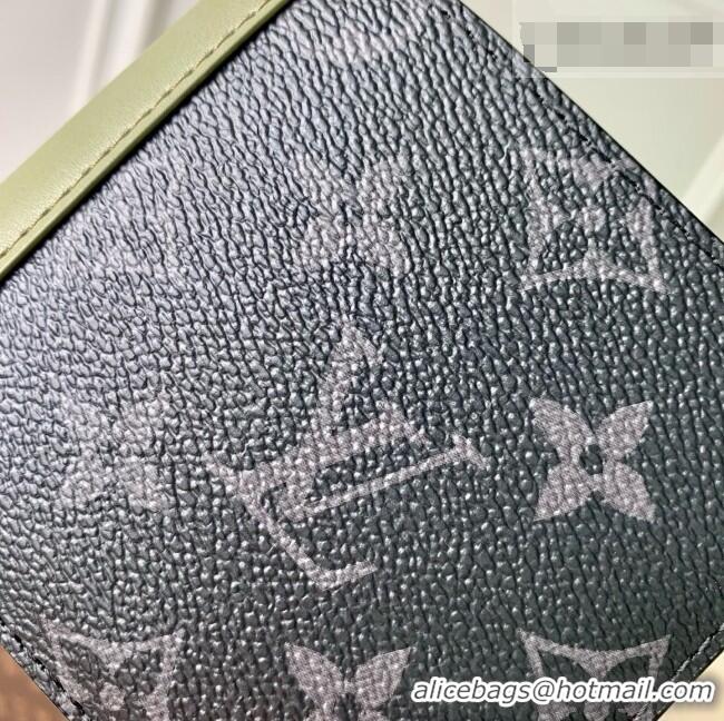 Pretty Style Louis Vuitton Slender Wallet in Monogram Eclipse Canvas M28644 Khaki Green/Black 2026