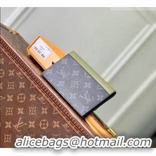 Best Price Louis Vuitton Passport Cover in Monogram Eclipse Canvas M28640 Khaki Green/Black 2026