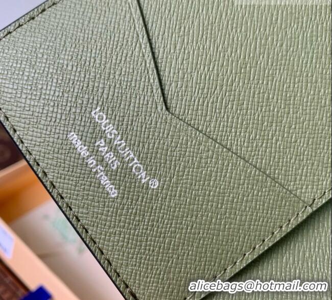 Best Price Louis Vuitton Passport Cover in Monogram Eclipse Canvas M28640 Khaki Green/Black 2026