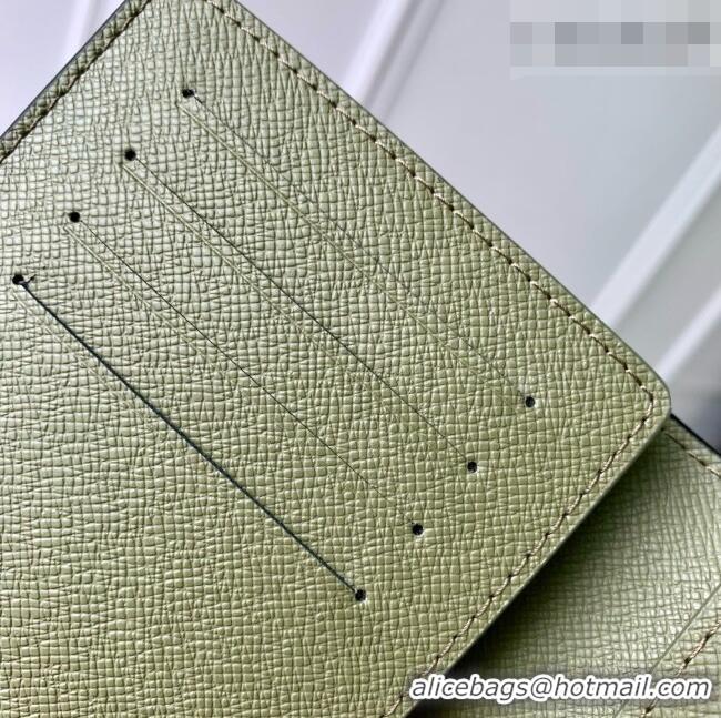 Best Price Louis Vuitton Passport Cover in Monogram Eclipse Canvas M28640 Khaki Green/Black 2026