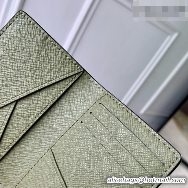 Top Grade Louis Vuitton Pocket Organizer in Monogram Eclipse Canvas M28642 Khaki Green/Black 2026