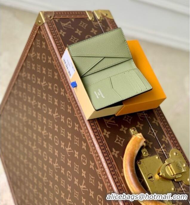Top Grade Louis Vuitton Pocket Organizer in Monogram Eclipse Canvas M28642 Khaki Green/Black 2026