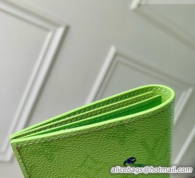 Best Price Louis Vuitton Passport Cover in Reactive Baseball Monogram Canvas M2A347 Green 2026