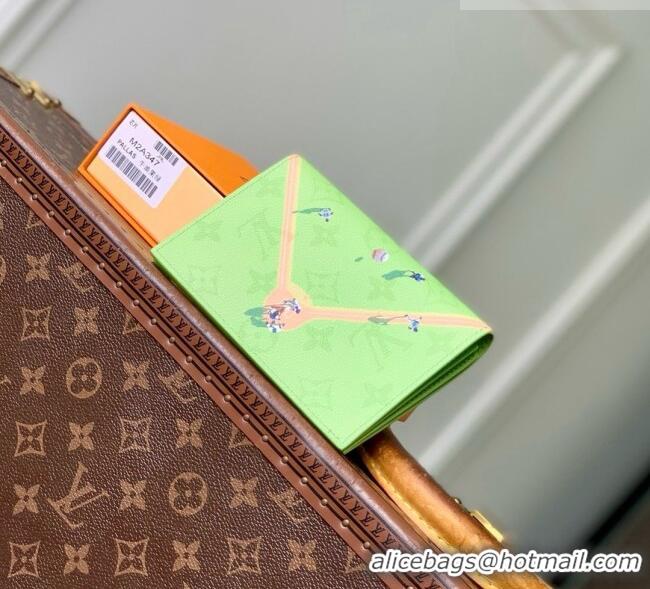 Best Price Louis Vuitton Passport Cover in Reactive Baseball Monogram Canvas M2A347 Green 2026