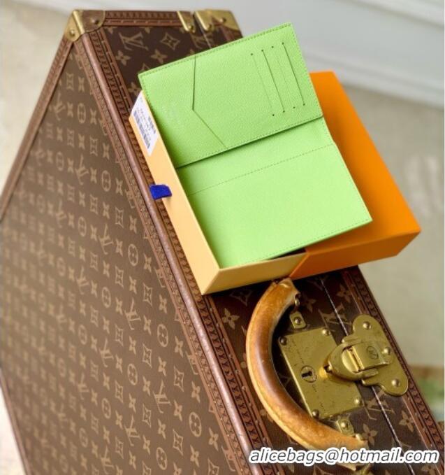 Best Price Louis Vuitton Passport Cover in Reactive Baseball Monogram Canvas M2A347 Green 2026