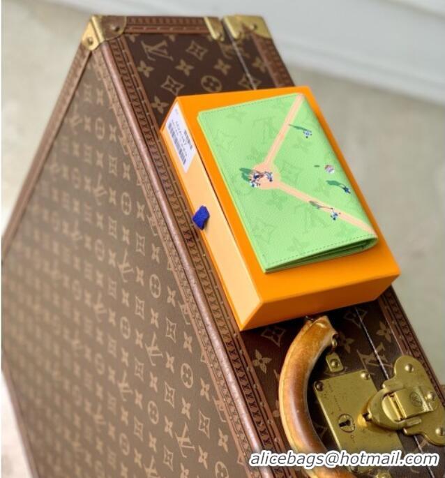 Best Price Louis Vuitton Passport Cover in Reactive Baseball Monogram Canvas M2A347 Green 2026