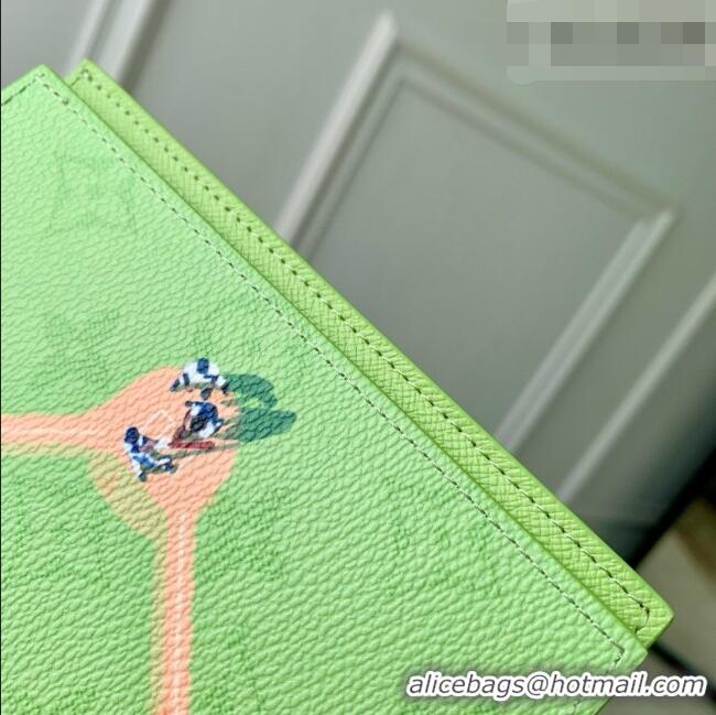 Best Price Louis Vuitton Passport Cover in Reactive Baseball Monogram Canvas M2A347 Green 2026