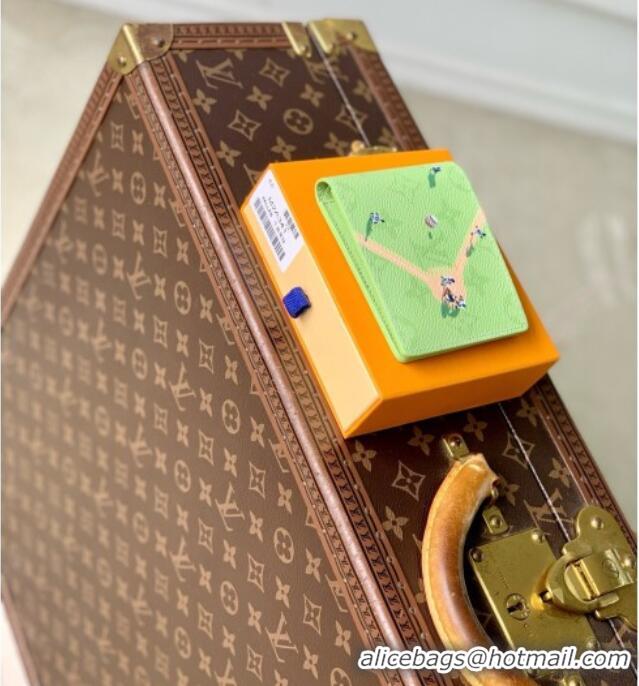 Buy Fashionable Louis Vuitton Slender Wallet in Reactive Baseball Monogram Canvas M2A341 Green 2026