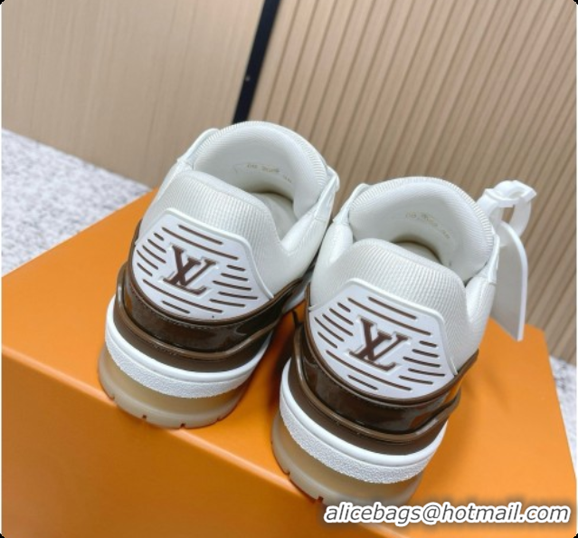 Sophisticated Louis Vuitton Louis Vuitton LV Trainer Sneakers in Leather LV073122 White/Khaki 2026