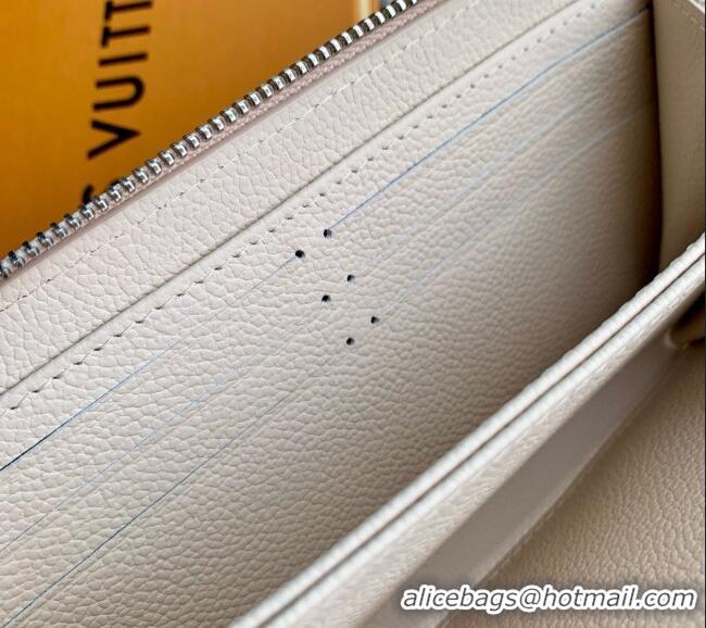 Original Cheap Louis Vuitton Zippy Wallet in Link Quartz Embossed Cowhide Leather M2A358 2026