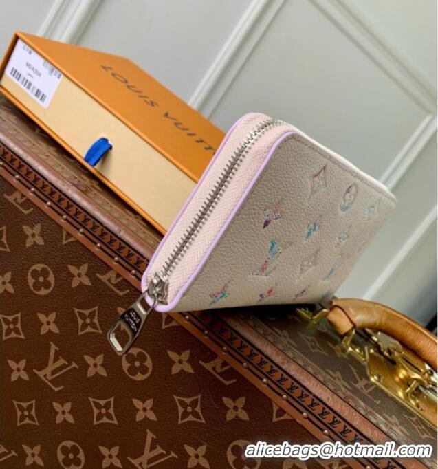 Original Cheap Louis Vuitton Zippy Wallet in Link Quartz Embossed Cowhide Leather M2A358 2026