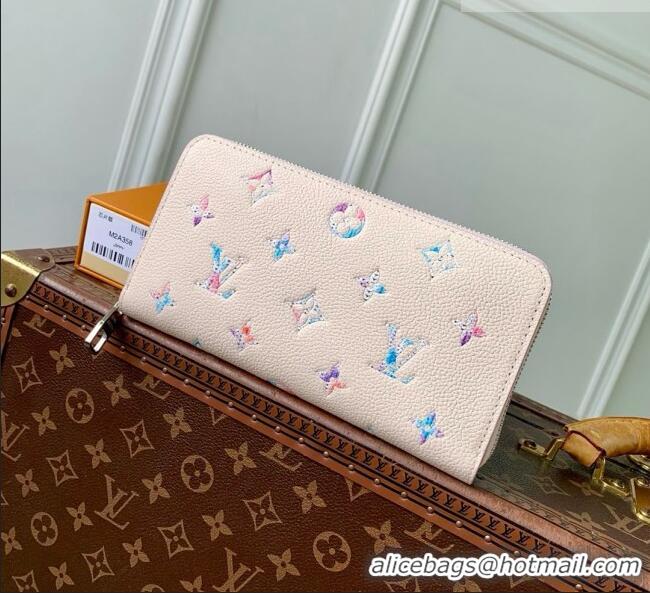 Original Cheap Louis Vuitton Zippy Wallet in Link Quartz Embossed Cowhide Leather M2A358 2026