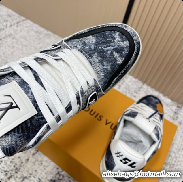 Popular Style Louis Vuitton Louis Vuitton LV Trainer Sneakers in Mix of Materials LV073125 Grey 2026