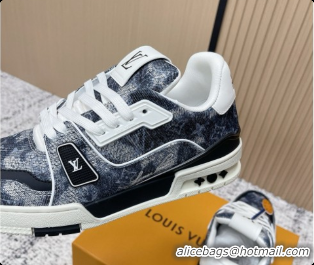 Popular Style Louis Vuitton Louis Vuitton LV Trainer Sneakers in Mix of Materials LV073125 Grey 2026