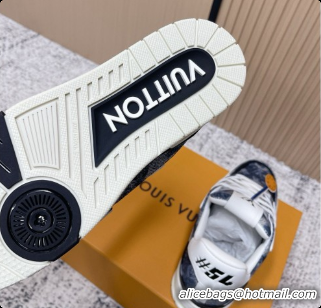 Popular Style Louis Vuitton Louis Vuitton LV Trainer Sneakers in Mix of Materials LV073125 Grey 2026