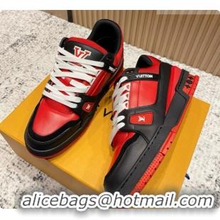 Good Product Louis Vuitton Louis Vuitton LV Trainer Sneakers in Leather LV073129 Black/Red 2026