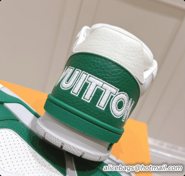 Low Cost Louis Vuitton Louis Vuitton LV Trainer Sneakers in Leather LV073133 White/Green 2026