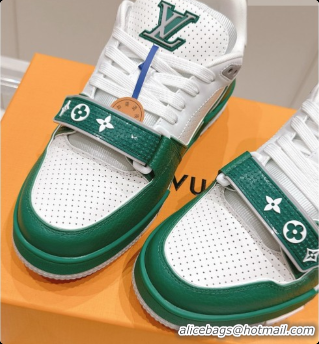 Low Cost Louis Vuitton Louis Vuitton LV Trainer Sneakers in Leather LV073133 White/Green 2026