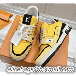 Purchase Louis Vuitton LV Trainer Sneakers in Leather LV073136 Yellow/Black 2026