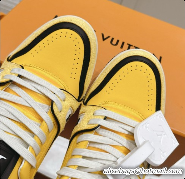 Purchase Louis Vuitton LV Trainer Sneakers in Leather LV073136 Yellow/Black 2026