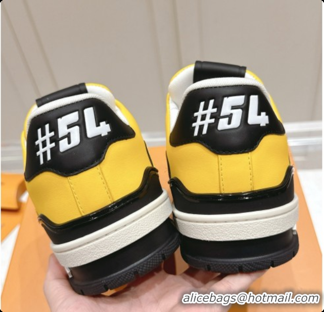 Purchase Louis Vuitton LV Trainer Sneakers in Leather LV073136 Yellow/Black 2026