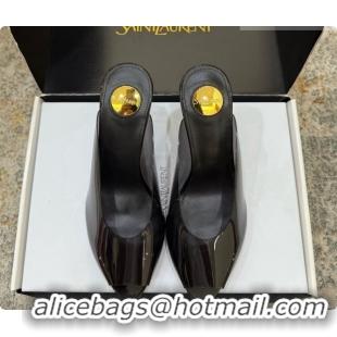 Pretty Style Saint Laurent SABRINA TPU Mules 8.5cm Heel  6073151 Black 2026