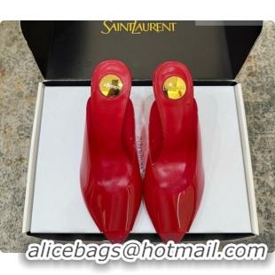 Grade Quality Saint Laurent SABRINA TPU Mules 8.5cm Heel 6073151 Red 2026