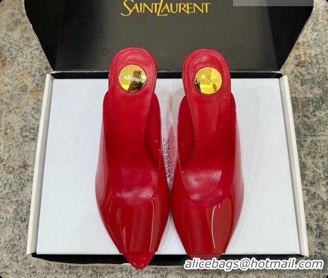 Grade Quality Saint Laurent SABRINA TPU Mules 8.5cm Heel 6073151 Red 2026