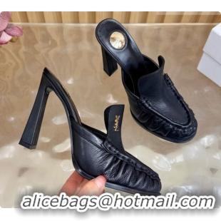 Buy Luxury Saint Laurent Le Loafer Mules in Oil Leather S081304 Black 2026