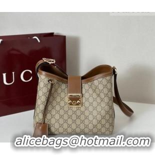 Promotional Gucci Padlock GG Canvas Bucket Bag 839021 Brown 2026