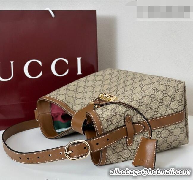 Promotional Gucci Padlock GG Canvas Bucket Bag 839021 Brown 2026
