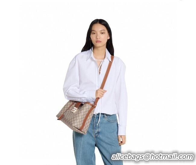 Promotional Gucci Padlock GG Canvas Bucket Bag 839021 Brown 2026