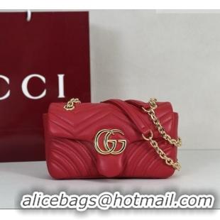 Famous Brand Gucci GG Marmont Small shoulder bag 837280 Bright Red 2026