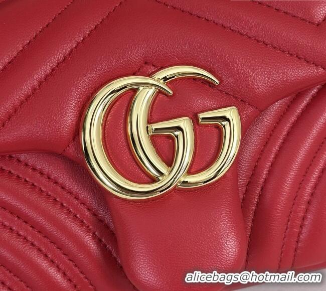 Famous Brand Gucci GG Marmont Small shoulder bag 837280 Bright Red 2026