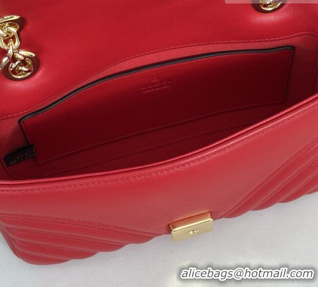 Famous Brand Gucci GG Marmont Small shoulder bag 837280 Bright Red 2026