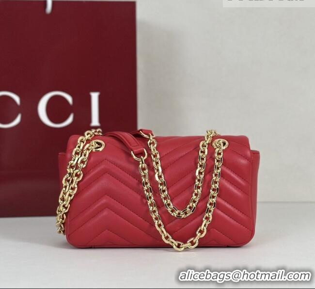 Famous Brand Gucci GG Marmont Small shoulder bag 837280 Bright Red 2026