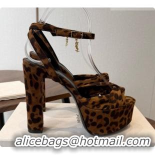 Duplicate Saint Laurent Franciane Platform Sandals Leopard Print 6081905 2026