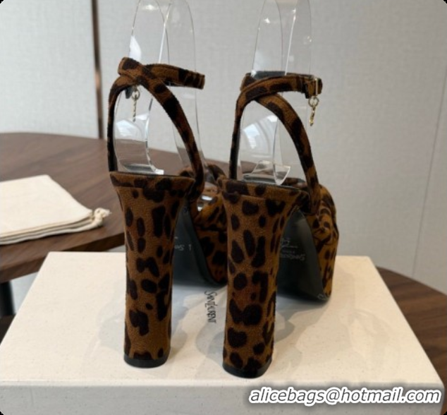 Duplicate Saint Laurent Franciane Platform Sandals Leopard Print 6081905 2026