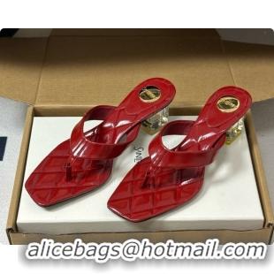 Low Cost Saint Laurent SIP Sandals in Smooth Shiny Leather 4.5cm Heel Red 6081922 2026