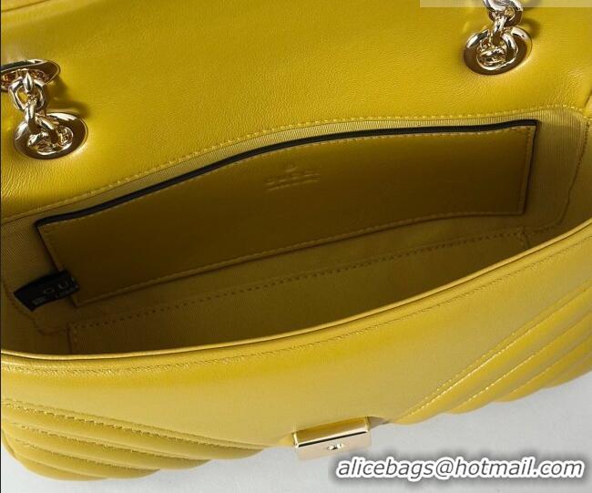 Top Quality Gucci GG Marmont Small shoulder bag 837280 Mustard Yellow 2026