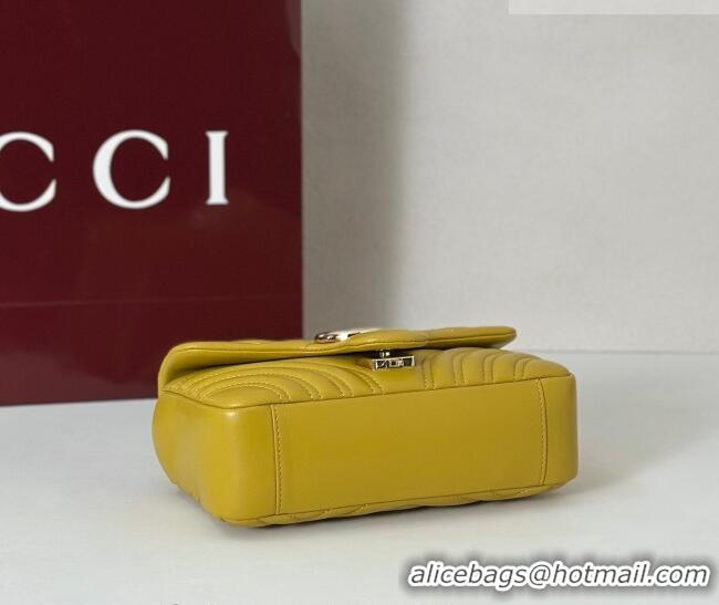 Top Quality Gucci GG Marmont Small shoulder bag 837280 Mustard Yellow 2026