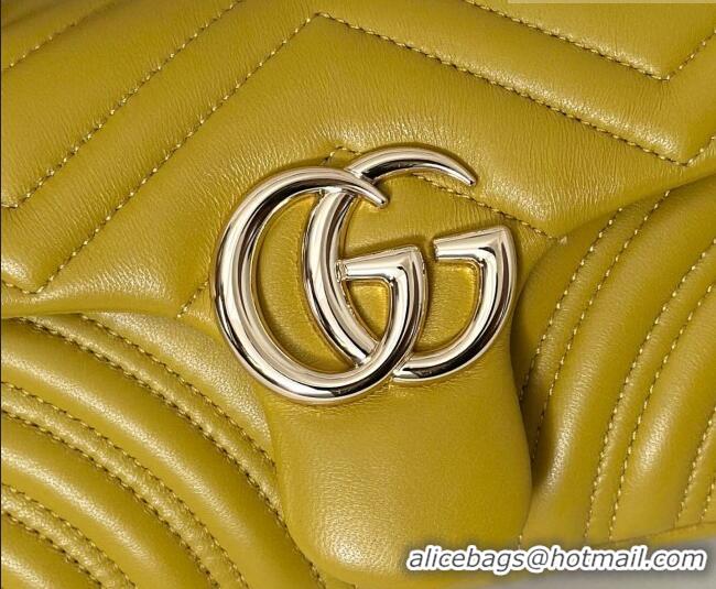 Top Quality Gucci GG Marmont Small shoulder bag 837280 Mustard Yellow 2026