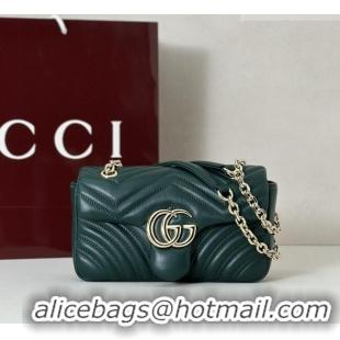 Top Grade Gucci GG Marmont Small shoulder bag 837280 Dark Green 2026